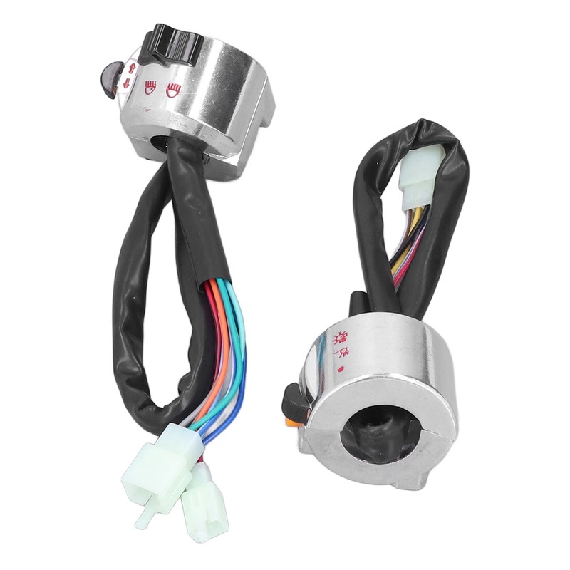 Pair Motorcycle Handlebar Switch Assembly Universal for 50cc 22mm Handle