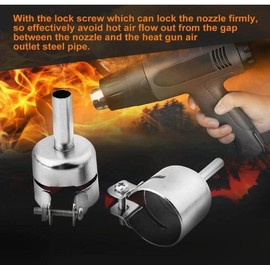 Heat Gun Welding Nozzle, 3 Pieces 5 mm Plastic Welding Machine Hot Air Gun Accessories Made of Titanium Alloy for Welding PP, PVC and Other Plastic Panels