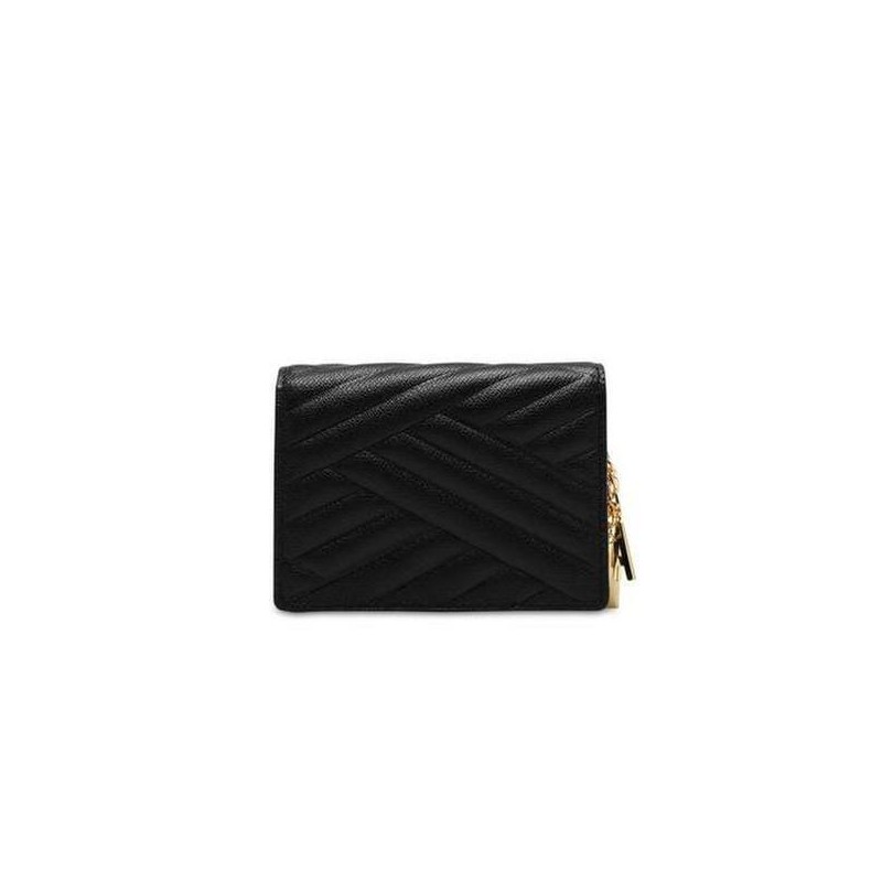 Daks (신세계강남점)블랙 퀼팅 로고 참장식 반지갑 DCWA9F218 (Shinsegae Gangnam) Black