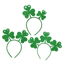 SAFIGLE 3pcs Headband Hair Shamrock Headband St Patricks Day Saint Patricks Day Party Supplies Decoration Headbands Head Band St. Patrick's Day Headdress Green Felt