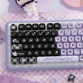 Keycaps 75 Percent, MOA Dye-Sublimation Keycaps Set for 61/64/68/84/87/100/104/108 Cherry MX Mechanical Keyboard