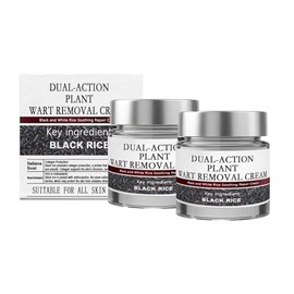 KeraErase Crema renovadora de doble acción, crema reparadora calmante de arroz blanco y negro, suero corporal natural adecuado para todo tipo de piel. 2 piezas