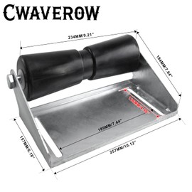 CWaveRow 10" Boat Trailer Keel Roller with Bracket Compatible with Boat Trailer Adjustable Galvanized Steel Keel Roller Assembly Kit