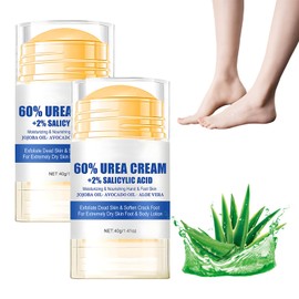Urea Cream 60%, Hydrating and Anti-Cracking Foot Cream, Moisturising and Anti-Crack Foot Cream Foot Care Cream Urea Cream Relieves Extreme Dryness Cracking Feet (W-2PC, 40G)