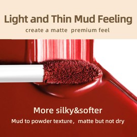 BEUKING Dual Ended Matte Lipstick & Mirror Lip Gloss, 2 Texture in 1 Lip Stain, Non-Stick Cup Smooth Velvet Long Lasting Smudge Proof Not Fade High Pigment Lip Tint (02#Sour raspberry, 0.14 OZ)