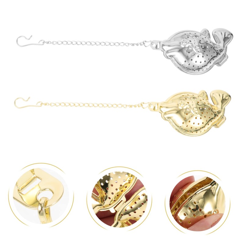 CIYODO 2pcs Dolphin Shaped Tea Infuser Loose Leaf Tea Strainer