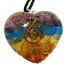 mmCrystals Orgone 7 Chakra Gemstone Pendant Rainbow Crystal Enegry Generator