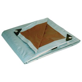 DRY TOP 21554 Heavy Duty Tarp, 15x54 Feet, Silver/Brown