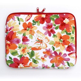 CAIT CHAPMAN HOME COLLECTION Spring Garden Printed Neoprene Laptop Sleeve