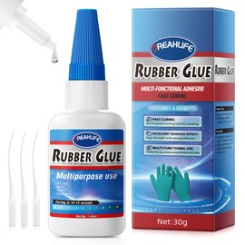 Super Glue for Rubber Repair, 30g Rubber Cement Glue, Silicone Glue, Adhesive Rubber Glue for RC Tires, Silicone Rubber, Rubber Tube, Rubber Edge, Seals, Gaskets, Soles, Hose, Mat & Neoprene Repair