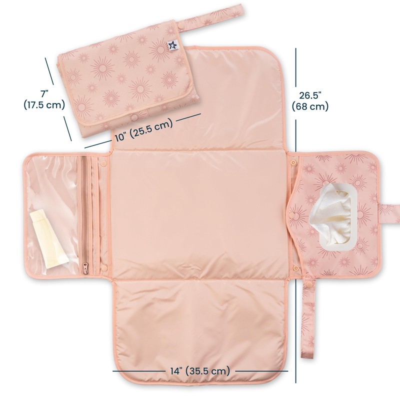 Tiny Twinkle Portable Diaper Changing Pad | Waterproof, Wipeable &