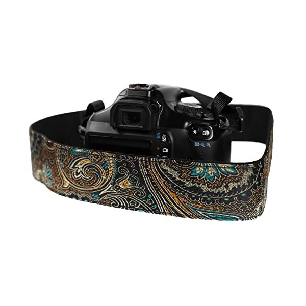 Indian Nights Brown Gold Camera Strap for All DSLR Cameras.