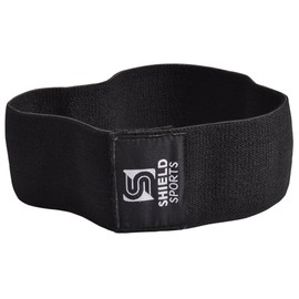 SHIELD SPORTS Hip Circle - Premium Glute Resistance Band - Hip Warm Up Activation Ideal Before Weightlifting (Black, Medium)