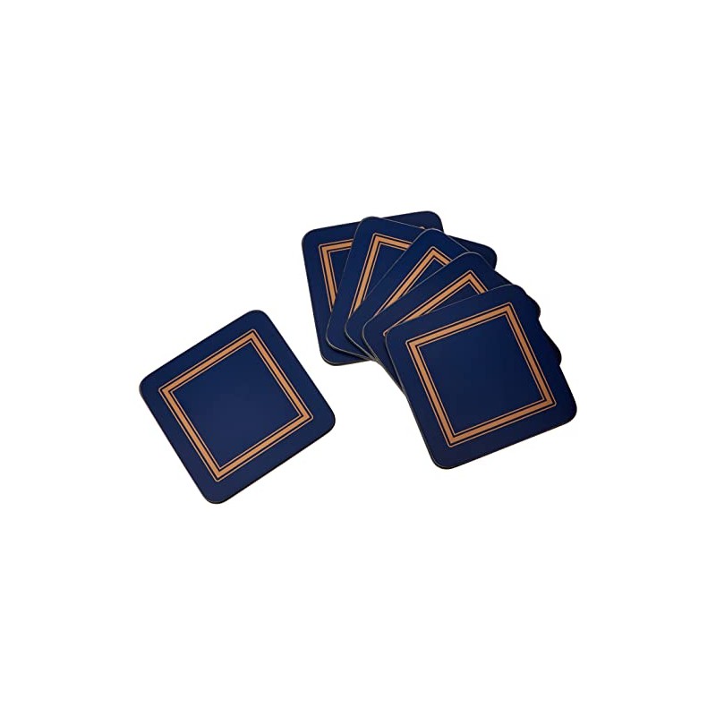 Pimpernel Classic Midnight Coasters, Set of 6,Multi Coloured,10.5 x 10.5