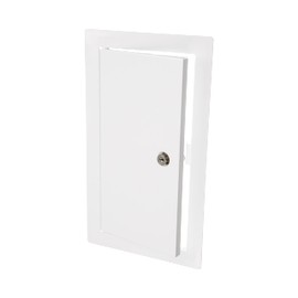 ECOPRO VENT 6" x 12" Lockable White Metal Access Panel. Service Shaft Door Panel with Key. Plumbing, Electricity, Heating, Alarm Wall Access Panel for Drywall. Bathroom Services Access Hole Cover.