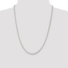Solid 925 Sterling Silver 2mm Diamond-Cut Square Franco Necklace Chain