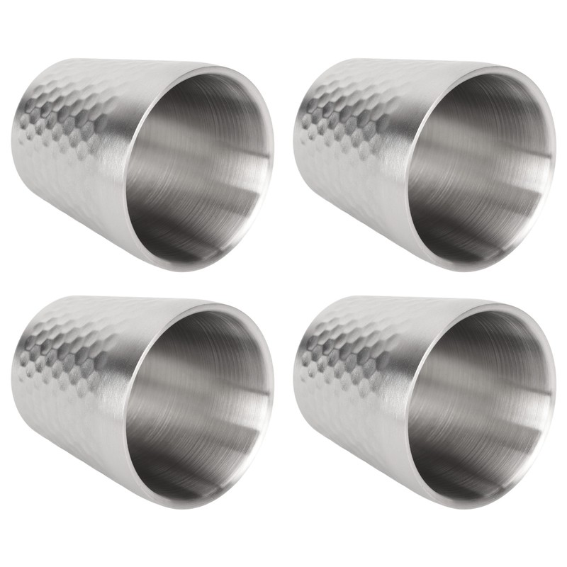 4pcs 304 Stainless Steel Cup Double Layer Insulated Thickened Cup