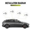 20 Pcs Automotive Wind Deflector Clips Stainless Steel Wind Rain