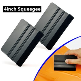 Umaki - Kit de herramientas de vinilo para automóviles, herramientas de tinte, aplicador de calcomanías con 2 pares de guantes de vinilo, escobilla de fieltro de 4 pulgadas, cortador de seguridad de maquinilla de afeitar, recortador de bordes, cuchillo d