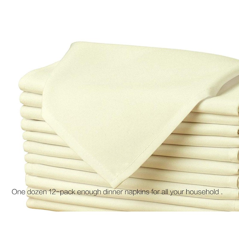 Surmente 17-Inch Polyester Cloth Napkins Linen Dinner Napkins - Set