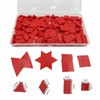 200g Stained Glass Mosaic Tiles, 230 Pieces Square Triangle Rhombus