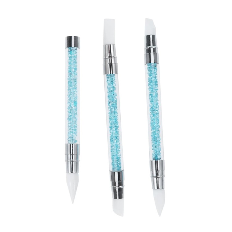 Mikinona 2sets Double-head Nail Builder Gel Kit Art Brushes Tools