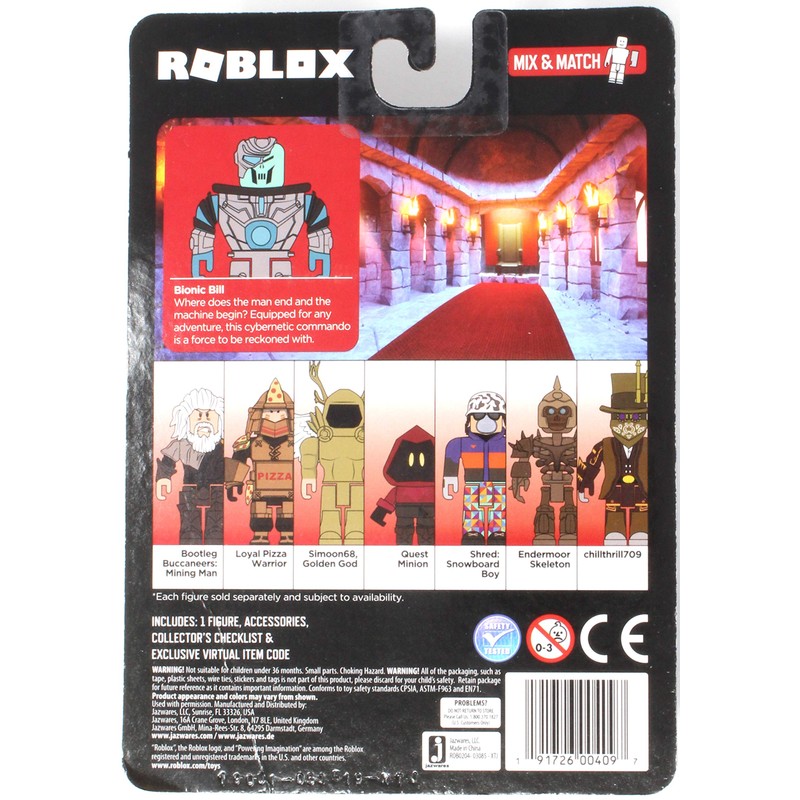 Roblox Bionic Bill 2.5 Inch Figure with Exclusive Virtual Item