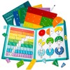 Magnetic Fraction Educational Puzzle Fraction Tiles and Circles, Equip Magnetic