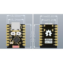 DUBEUYEW Pack of 3 ESP32 ESP32-C3 Development Board Mini ESP32 C3 Supports WiFi Bluetooth Compatible with Arduino (Soldered)