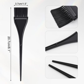 Ainkou 2 PCS Hair Coloring Brushes Long Tail Hair Dye Comb Brush Dyeing Tools Tinting Brushes for Barber Salon, Beauty Parlors, Home DIY Coloring - Black
