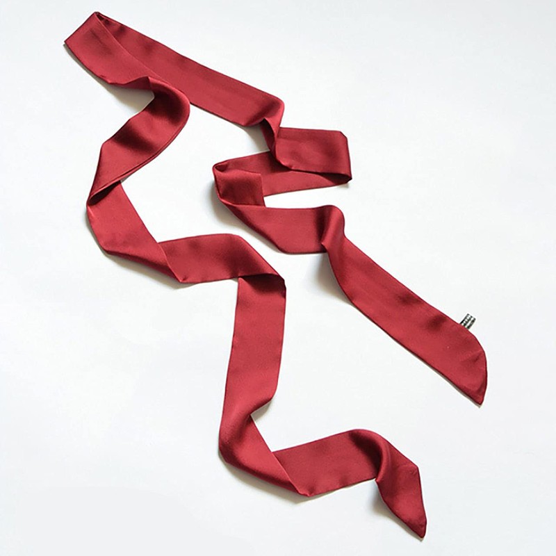 CHROME CRANE NR003 Women's Satin Stole Scarf, Stylish, Ribbon Tie