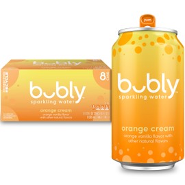 bubly Sparkling Water, Orange Creamsicle, Zero Sugar & Zero Calories, 12 Fl Oz Cans (Pack of 8)