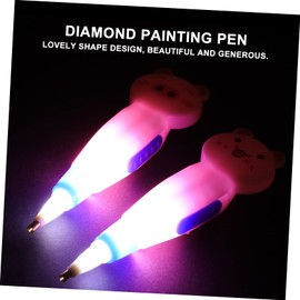 Operitacx Nail Art Dotting Pen mit Licht Teiliges mit Süßen Cartoon Motiven Schwein Hase Ergonomisch Vielseitig für DIY Nagelkunst und Präzises Punktemalen für Nachtanwendung