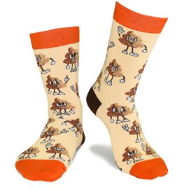 Unisex Funny Poop Gag Gifts, Novelty Silly Poop Crew Socks Joke Gift Poop Gifts, Poop, Medium