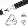 Ieron 30pcs Metal Triangle Buckle Triangle Ring Swivel Clip Luggage