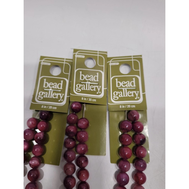 Unbranded Purple Shell Round Beads 8mm #94063