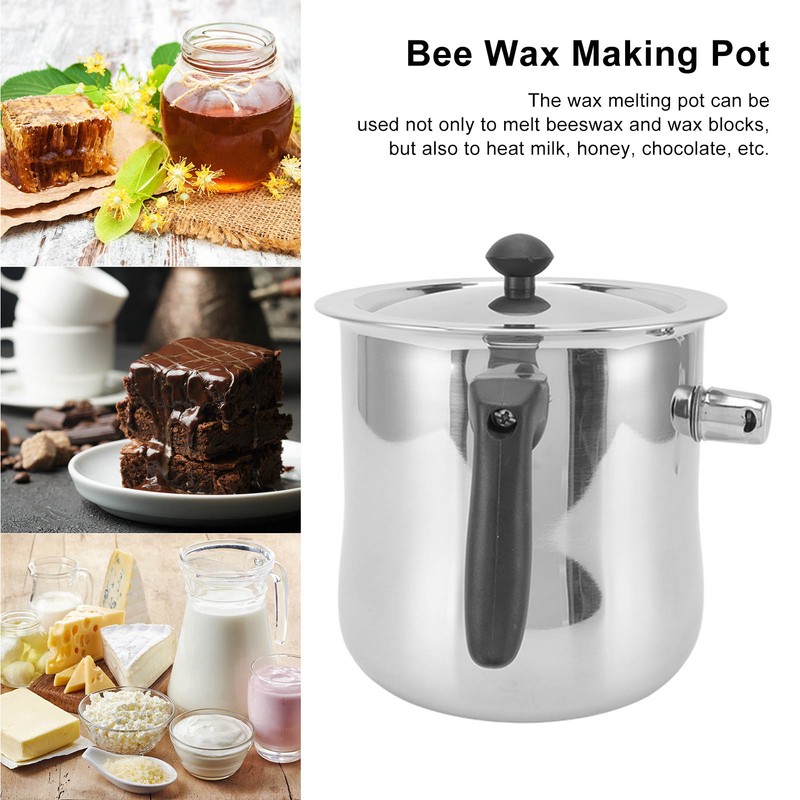 Bee Wax Melting Pot Stainless Steel Heatproof Durable Beekeeping Wax