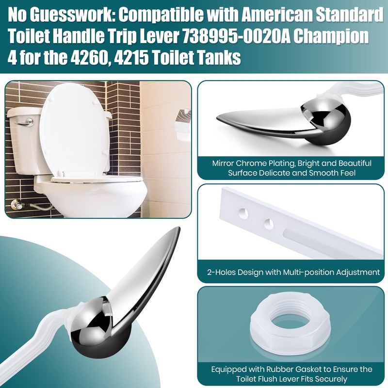 Enhon 2 Pack Universal Toilet Flush Handle Replacement Kit, Compatible
