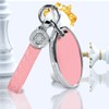 RUABIBAN for Nissan Key Fob Cover with Keychain, Pink Leather