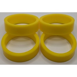 PerfectPlay 1 1/2 inch Standard Size Silicone Pinball Flipper Rubber, Set of 4 (Yellow)
