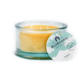 Bluecorn Botanica Beeswax Candle: 3-Wick Scented Candle Made with Pure Beeswax & Spruce Essential Oil
