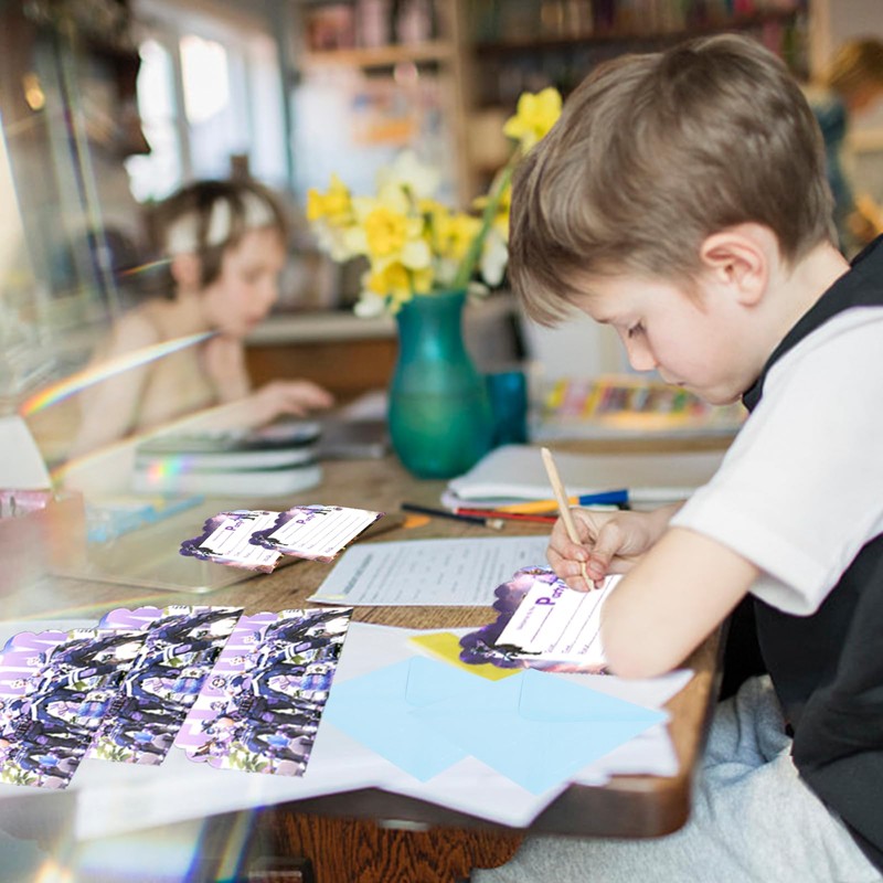 Dekewe 10 PCS Party Invitations Kids Fortnit, Video Game Party