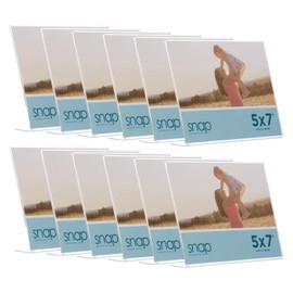 Snap H8001H10C Horizontal Acrylic Frame, 5" x 7", 12 Pieces