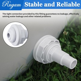 SP1023 Pool Complete Return Outlet Jet Fitting with Gaskets and Adapter Compatible with Hayward SP1023 1-1/2-Inch Above Ground FIP Inlet Return Fitting with Locknut and Gasket (2 Pack)