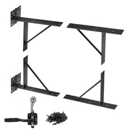 Mofeez Gate Corner Brace Bracket No Sag Kit for Shed Doors Driveway Gates Corral Gates Wood Windows (with Gate Latch)