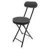Gdrasuya10 Folding Stool with Back, Cushioned Padded Folding Bar Stool