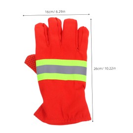 FUNOMOCYA 2 Pairs Fire Gloves: Heat Resistant Fireproof Gloves for Emergency Rescue Firefighting and High-Temperature Protection - Insulated for Men