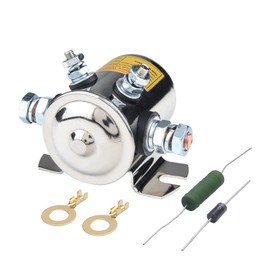 Max 300A Heavy Duty Solenoid Relay Nickel-Plating For Golf Carts, Winch, Marine In Rush 12VDC