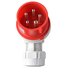 Kopp 108000001 CEE Angled Plug 5-Pin 16 A 400 V Red 108000001