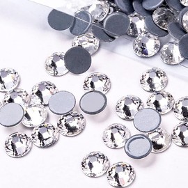 MISDONR 1440 Pieces Clear Crystal Hotfix Rhinestones SS12/3mm Flatback Rhinestones for Clothes Shoes Crafts